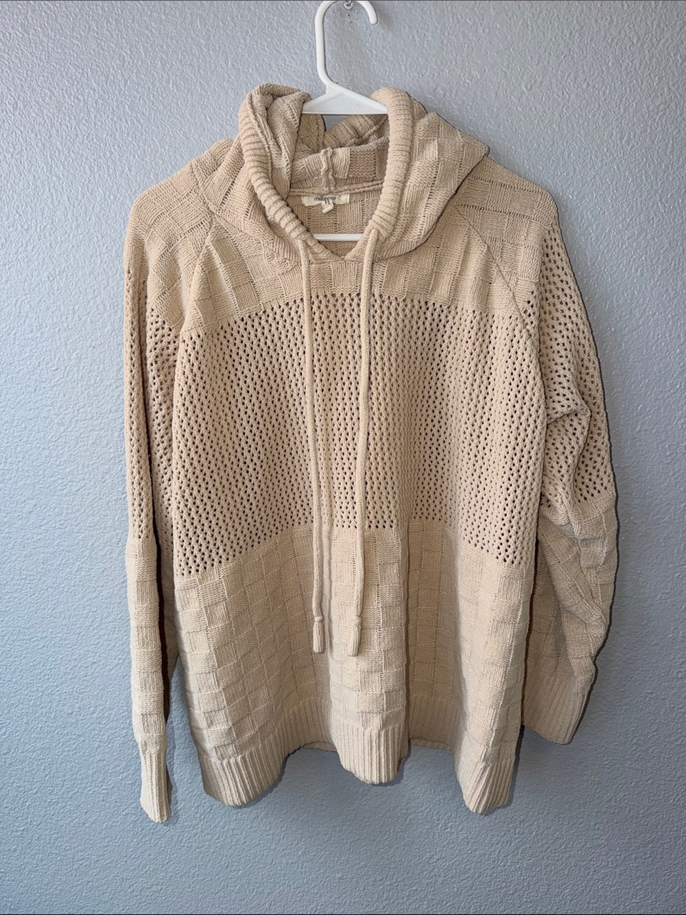 Maurice’s Women’s  Cream Knit Hoodie Sweater